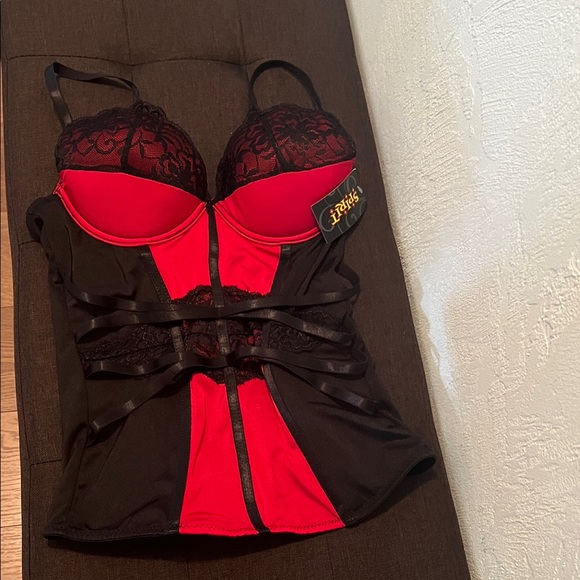 Spirit Other - #*053=Spirit Red and Black Lace Corset